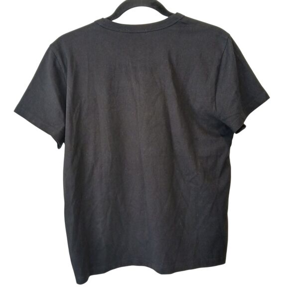 Madewell Black Short Sleeve Cotton Perfect Crewneck Tee Size Medium NEW NS581 - Picture 6 of 10